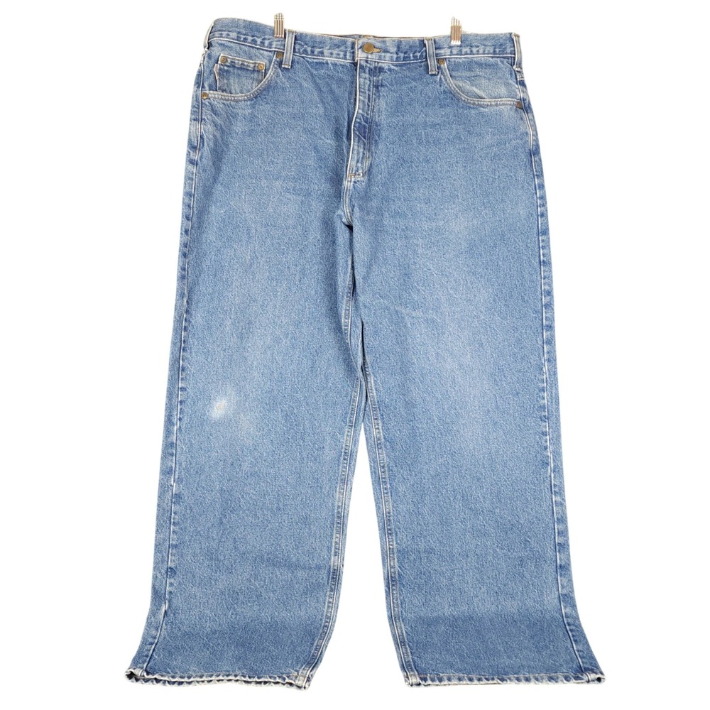 Carhartt Mens‎ Relaxed Fit Blue Denim Jeans 42x32 Loose Fit Workwear